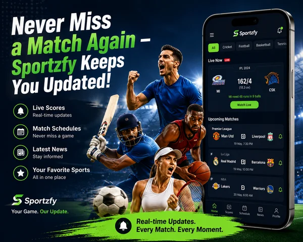 Never Miss a Match Again – Sportzfy Keeps You Updated!